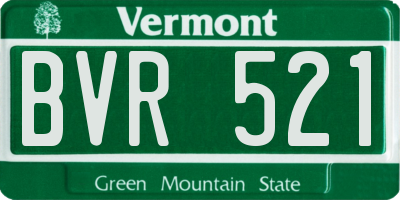 VT license plate BVR521