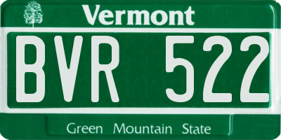VT license plate BVR522