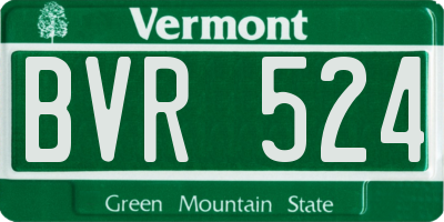 VT license plate BVR524