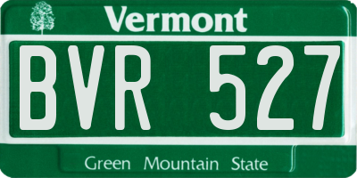 VT license plate BVR527