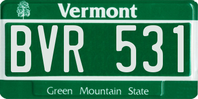 VT license plate BVR531