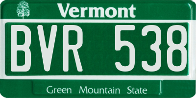 VT license plate BVR538