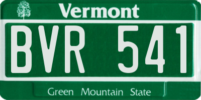 VT license plate BVR541