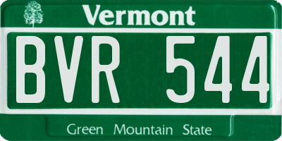 VT license plate BVR544