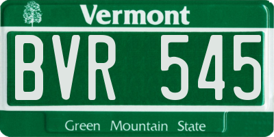VT license plate BVR545