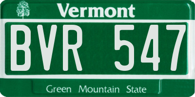 VT license plate BVR547