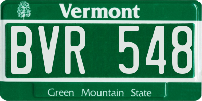 VT license plate BVR548