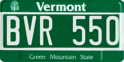 VT license plate BVR550