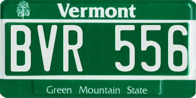 VT license plate BVR556