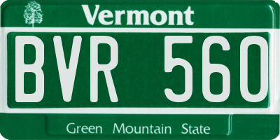 VT license plate BVR560