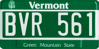 VT license plate BVR561