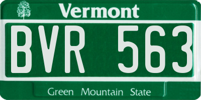 VT license plate BVR563