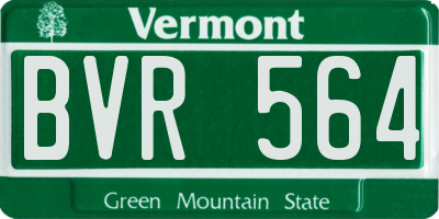 VT license plate BVR564