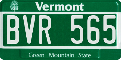 VT license plate BVR565
