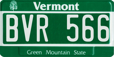 VT license plate BVR566