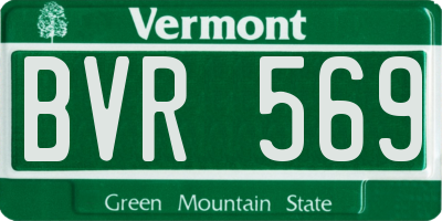 VT license plate BVR569