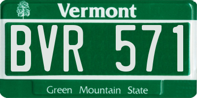 VT license plate BVR571