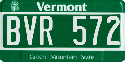 VT license plate BVR572