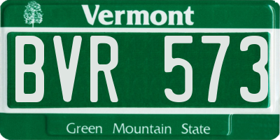 VT license plate BVR573