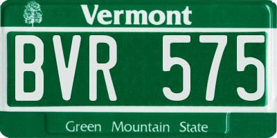 VT license plate BVR575