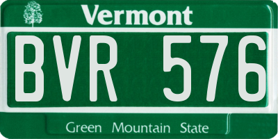 VT license plate BVR576