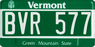 VT license plate BVR577