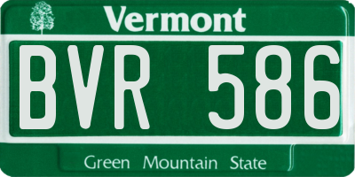 VT license plate BVR586