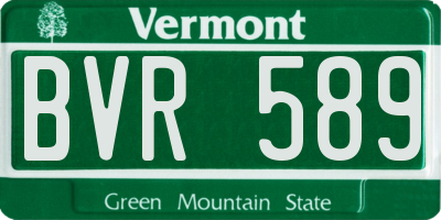 VT license plate BVR589