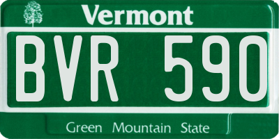 VT license plate BVR590
