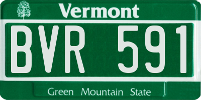 VT license plate BVR591