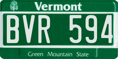 VT license plate BVR594