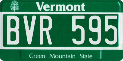 VT license plate BVR595