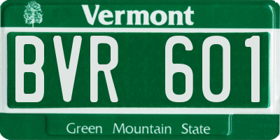 VT license plate BVR601