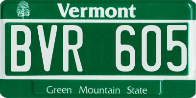 VT license plate BVR605