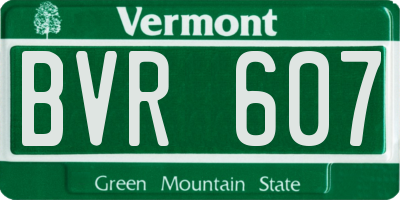 VT license plate BVR607