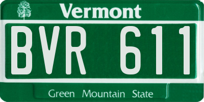 VT license plate BVR611