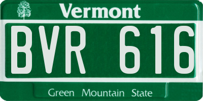 VT license plate BVR616