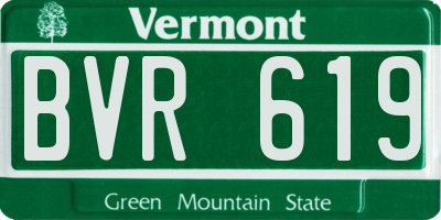 VT license plate BVR619