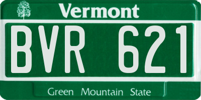 VT license plate BVR621