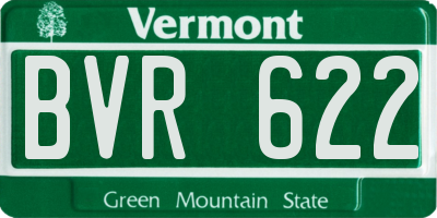 VT license plate BVR622