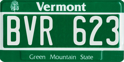 VT license plate BVR623