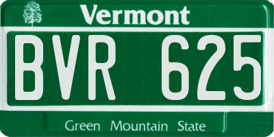 VT license plate BVR625