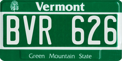 VT license plate BVR626