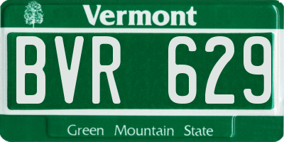 VT license plate BVR629