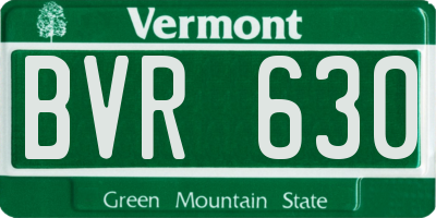 VT license plate BVR630