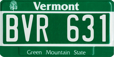 VT license plate BVR631