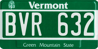 VT license plate BVR632