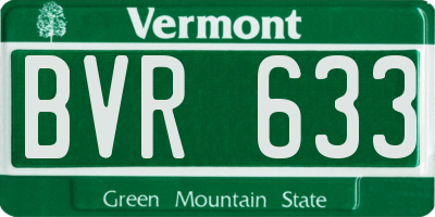 VT license plate BVR633