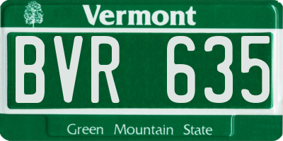 VT license plate BVR635