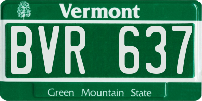 VT license plate BVR637